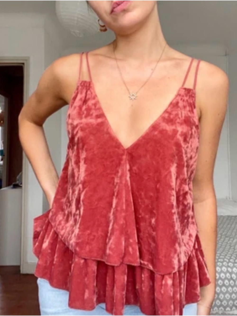 aerie Crushed Velvet Cami